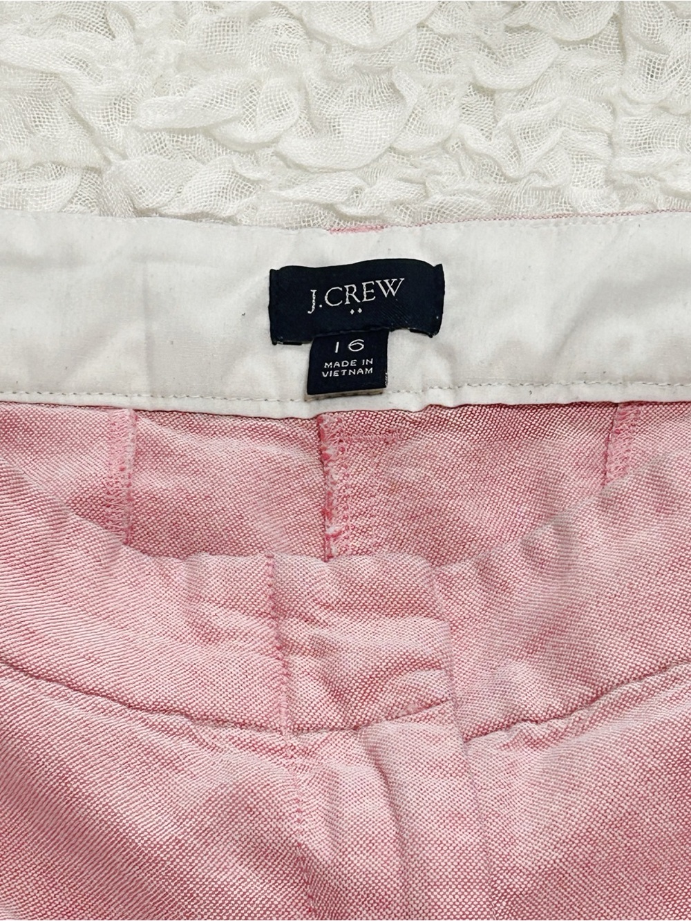 J Crew Shorts Pink 16 100% Cotton Chino Preppy Classic Coastal Casual Chino - Picture 3 of 6